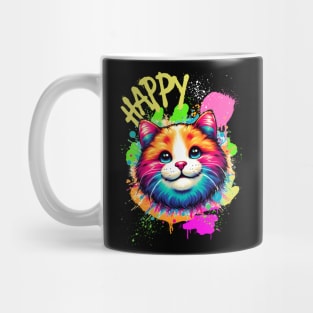 A colorful cat Mug